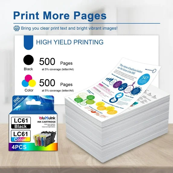 LC61 Ink cartridges Compatible for Brother LC 61 ink Compatible for MFC-795CW MFC-990CW Printer