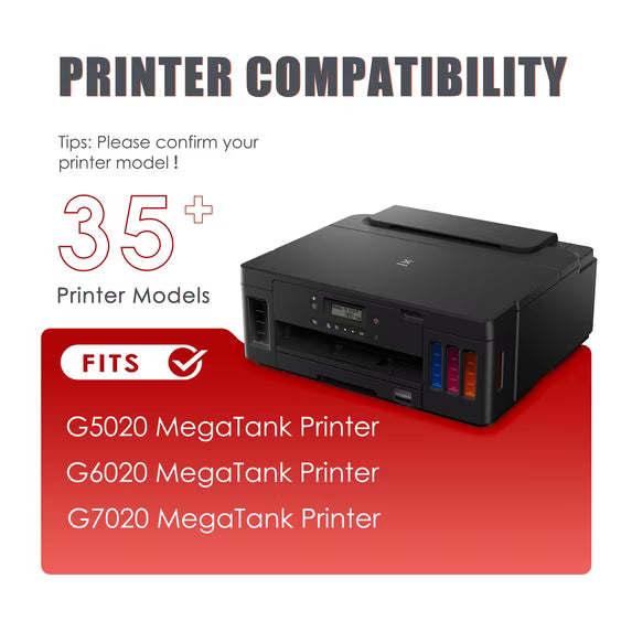 GI-20 GI20 Ink Cartridge Compatible for Canon GI-20 Ink G5020 G6020 G7020 MegaTank Printers (4 Pack)