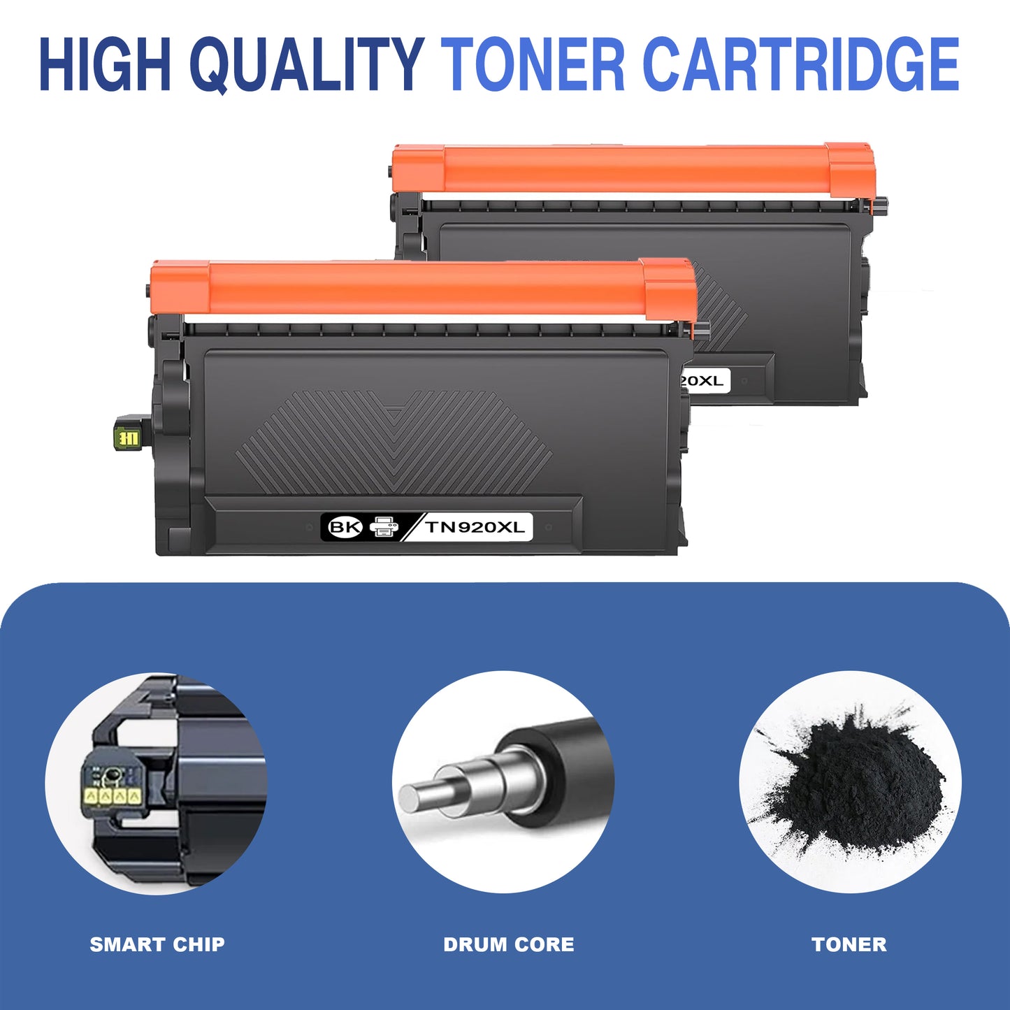 TN920XL Toner Cartridge ZXTZX Compatibles for Brother TN920 TN920XL Compatibles for HL-L5215DW MFC-L5710DN Series Printers Black 2 Pack