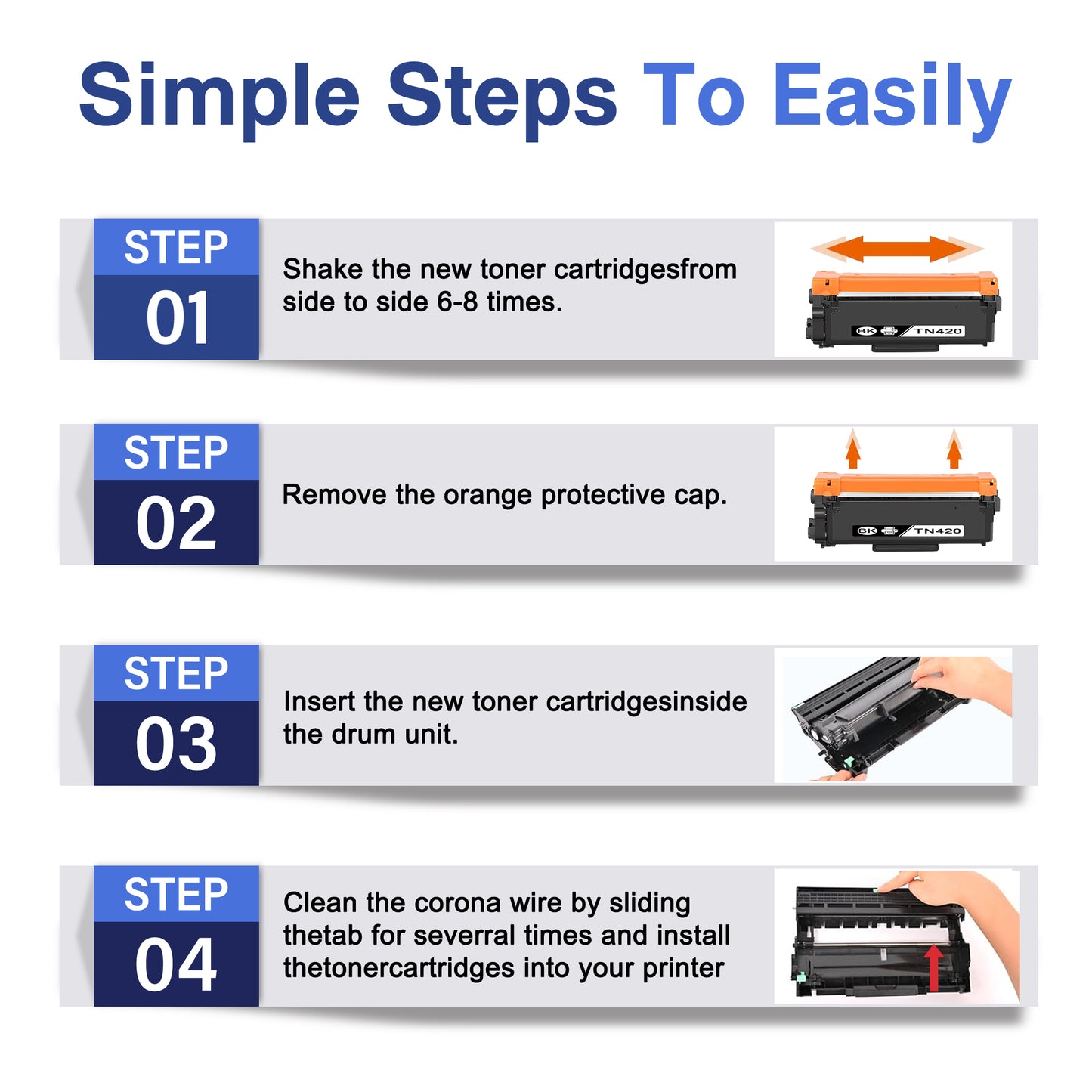 TN420 Toner Cartridges ZXTZX Compatibles for Brother TN420 Toner HL-2275DW MFC-7365DN Series Printers 1 Pack