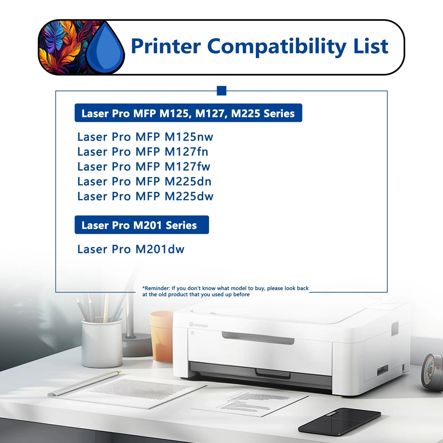 83A Toner Cartridge 4 Pack Compatible for HP 83A CF283A Black Toner Cartridges for Laser Pro M201, Laser Pro MFP M125, M127, M225 Series Printers