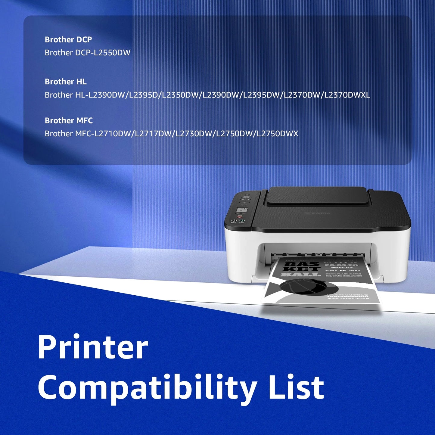 TN760 Toner Cartridge Replacement for Brother TN760 TN-760 TN730 to Use with HL-L2350DW HL-L2395DW HL-L2390DW HL-L2370DW MFC-L2750DW MFC-L2710DW DCP-L2550DW (Black,4 Pack)