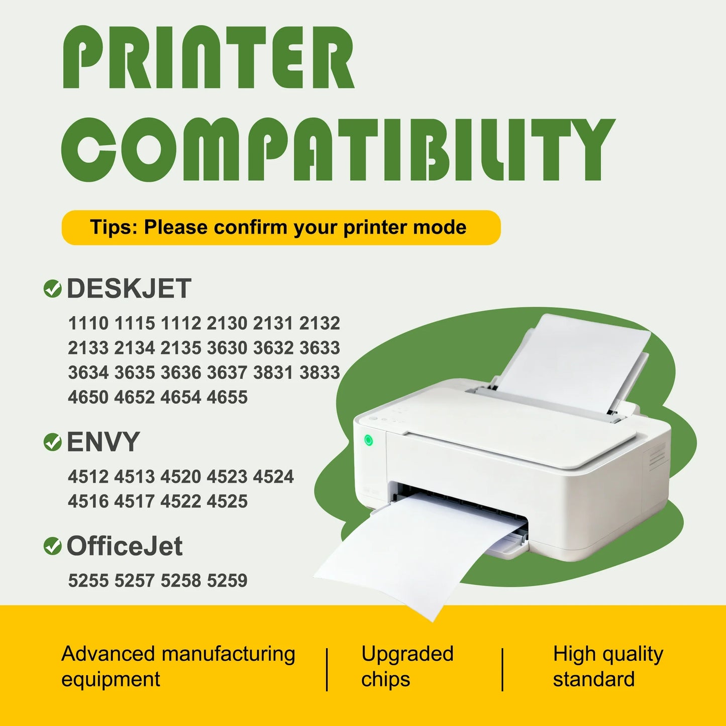 63XL 63 Ink Cartridges Compatible for HP 63XL Ink Cartridge 5255 4512 Printer Ink 2-Pack
