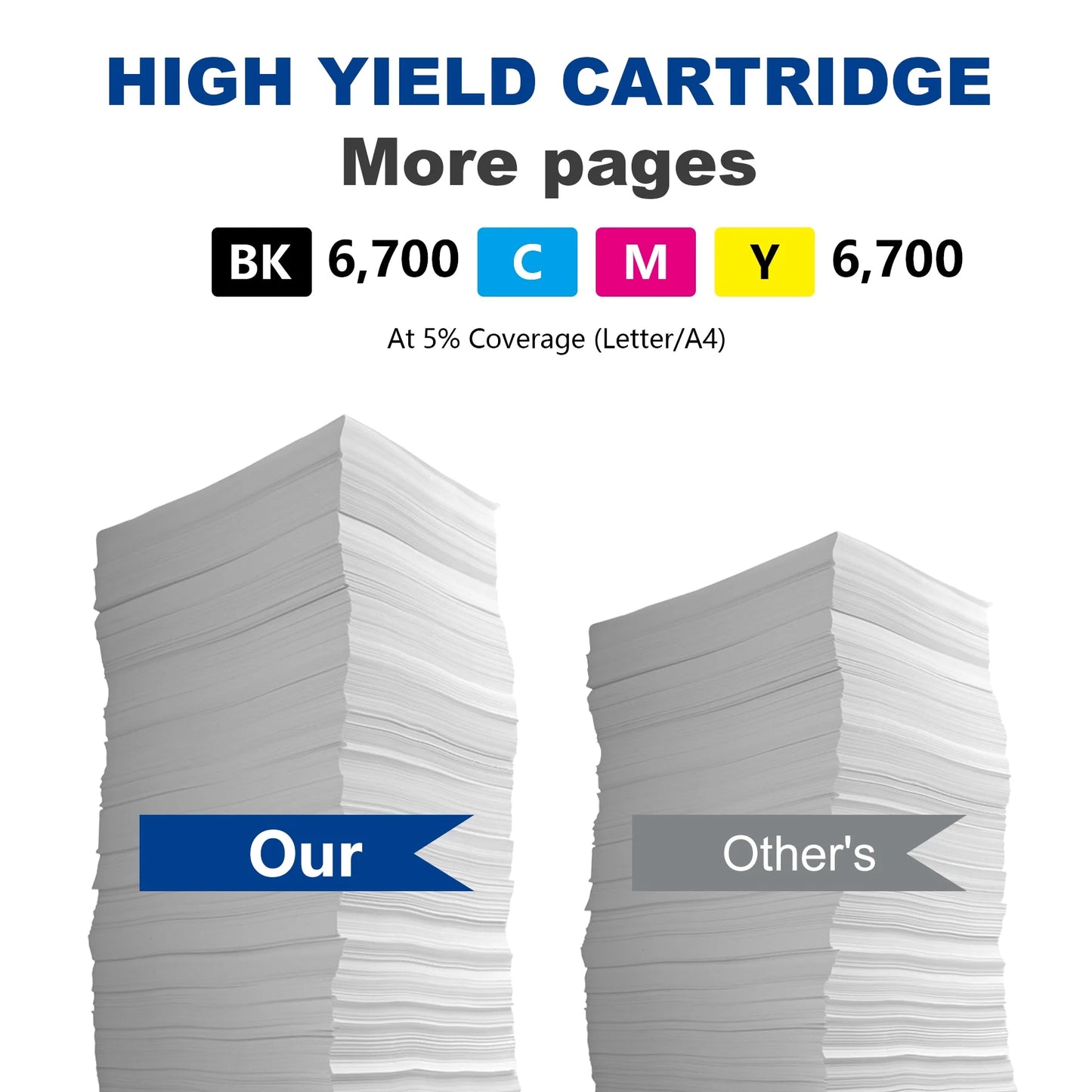 TN433 Toner Cartridge 4 PK Replacement for Brother TN-433 Toner for HL-L8260CDW MFC-L8610CDW Printer