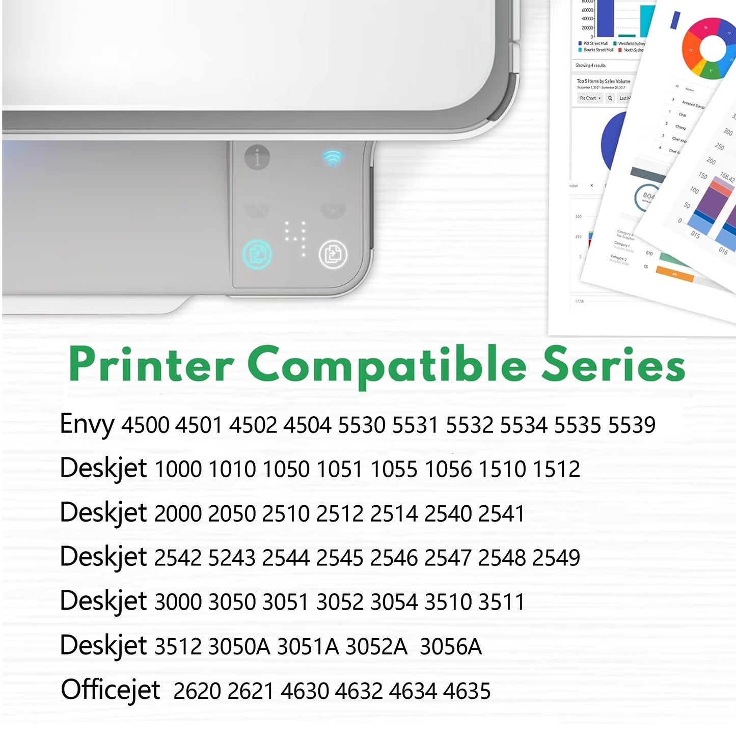 61XL Ink Cartridges Compatible for 61 Ink Cartridge Combo Pack for Printer Ink 61 for Envy 4500 4502 5530 DeskJet 1000 1010 2050 2500 Officejet 4630 4635 Printer (Black, Tri-Color)