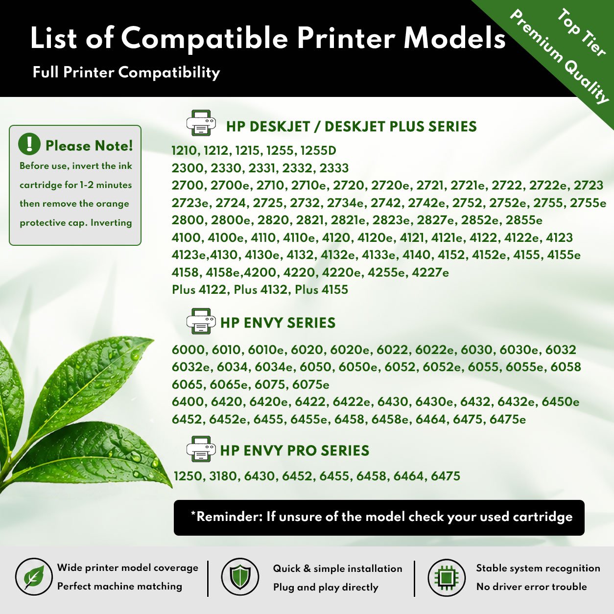 67XL Ink Cartridges Compatible for HP67 XL Ink Cartridge for Ink 67 for DeskJet 2755e 2855e 4155e 4255e 6055e 6065e Envy 6000 6400 6055e Printers (Black, Tri-color)