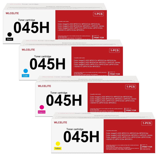 045H Toner Compatible for Canon 045H Toner Cartridge For MF632Cdw LBP612CDW 4 Pack（Black Cyan Magenta Yellow）