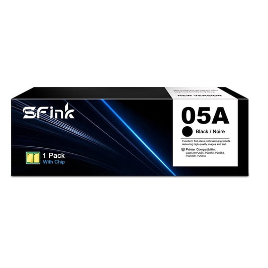 05A CE505A Toner Cartridges 1 Pack Black Compatible for HP05A 05X for Laserjet P2035 P2035N P2055DN P2030 P2050 P2055X P2055D Printer