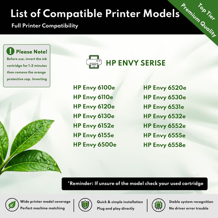 68XL 68 Ink Cartridges Compatible for HP68 XL Ink Cartridge Ink 68e for Envy 6152e 6155e 6555e 6552e 6558e 6100e 6500e Printers (Black, Tri-Color)