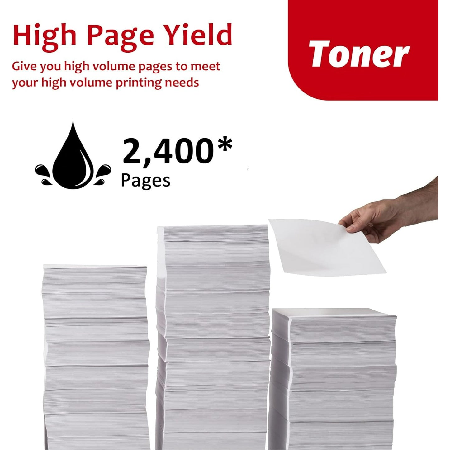 104 Black Toner Cartridge (2-Pack) CRG-104 Toner Replacement for Canon 104 Toner for imageCLASS D420 D480 MF4150d MF4270dn MF4370dn FAXPHONE L120 L90 Printer, 0263B001