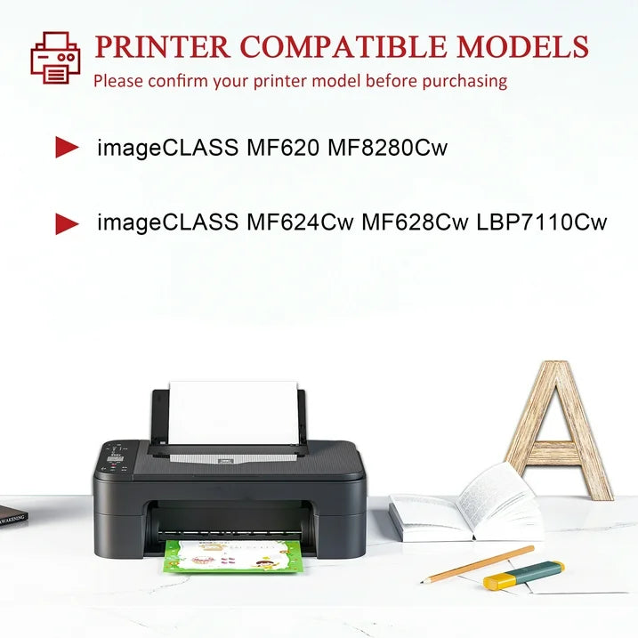 131 Toner Cartridge Compatible for Canon 131 High Yield Toner Cartridge Color imageCLASS MF624Cw MF628Cw LBP7110Cw Printer (4-Pack)