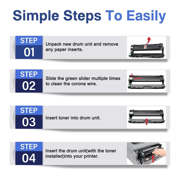 DR223CL Drum Unit Compatible for Brother DR223CL Combo Pack Drum Unit for MFC-L3750CDW MFC-L3770CDW(4 Pack BK/C/M/Y)