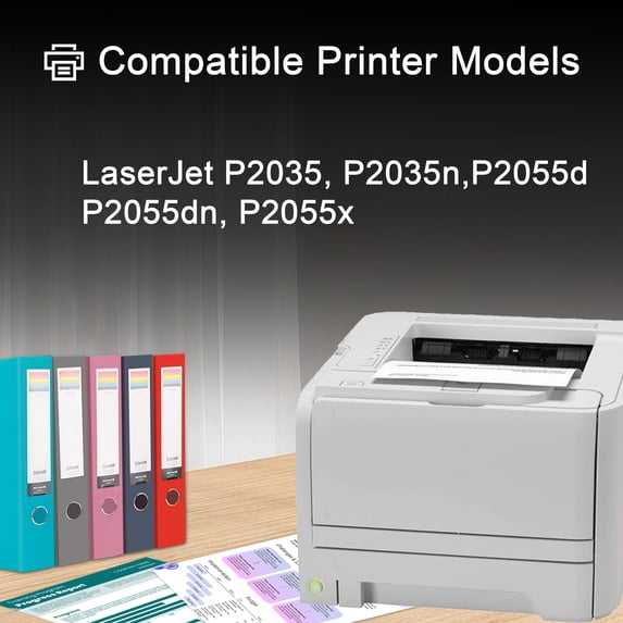 05A CE505A Toner Cartridges 1 Pack Black Compatible for HP05A 05X for Laserjet P2035 P2035N P2055DN P2030 P2050 P2055X P2055D Printer