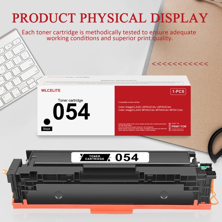 054 ‎CRG 054 Toner Cartridge Compatible for Canon 054 Toner Cartridge for LBP622Cdw LBP623Cdw Printer(Black)