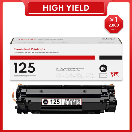 125 Toner Cartridge : CRG-125 Toner Replacement for Canon ImageCLASS LBP6030w LBP6000 MF3010 Printer, 1 Black