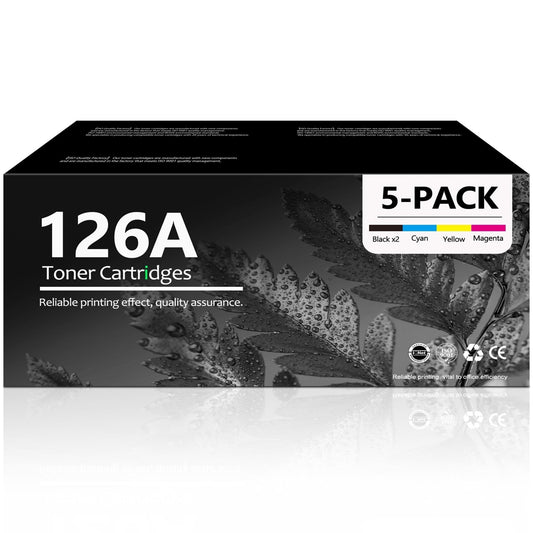 126A Toner Cartridge Compatible for 126A CE310A CE311A CE312A CE313A Toner Cartridge for CP1025 CP1025nw Printer (5 PACK)