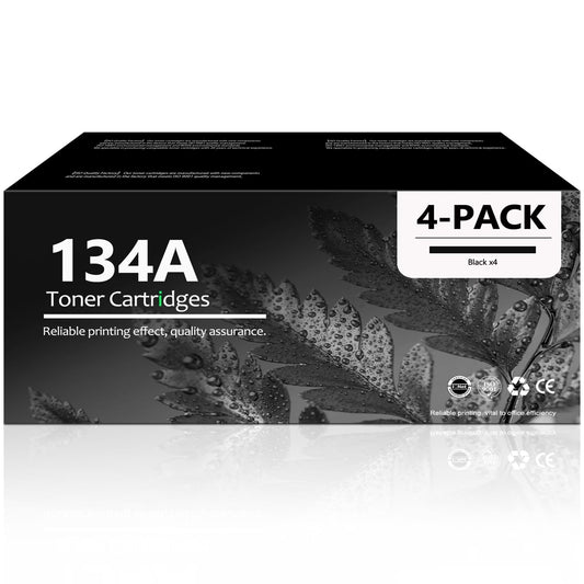 134A W1340A Toner Cartridge Compatible for 134A Toner Cartridges for LaserJet M234sdw M234dw Printer(4 Pack，Black)