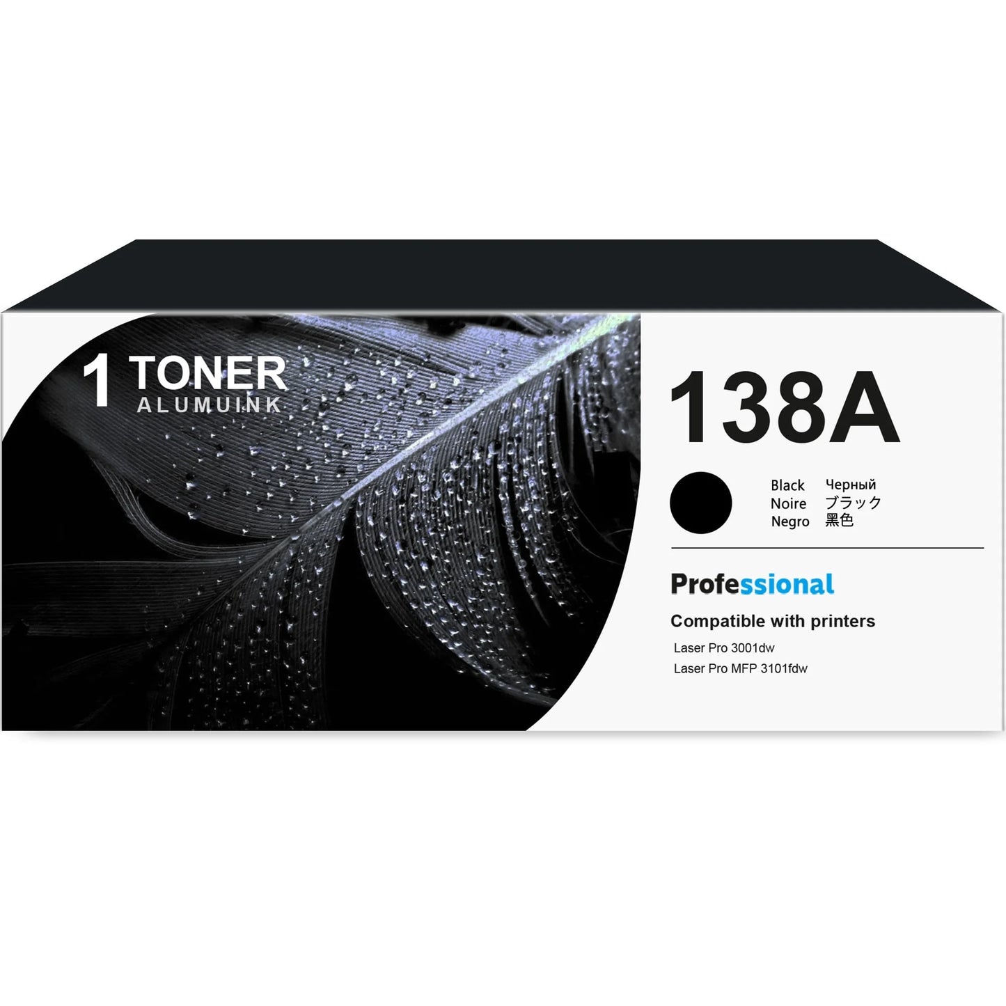 138A W1380A Toner Cartridge Balck 1-Pack Compatible for HP 138A W1380A Toner Cartridges for Laser Pro 3001 MFP 3101 Series Printer