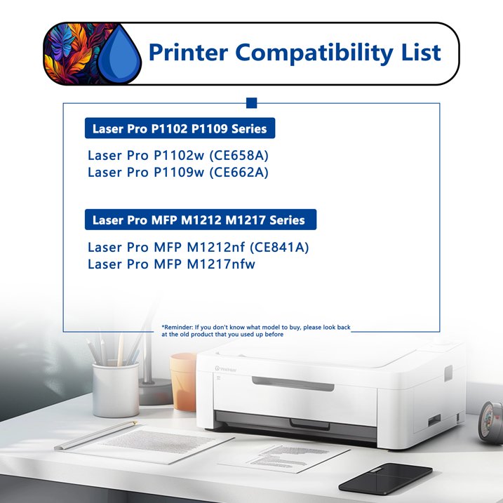 85A Toner Cartridge 1 Pack Compatible for 85A CE285A Black Toner Cartridges for Laser Pro P1102, P1109; MFP M1212, MFP M1217 Series Printers