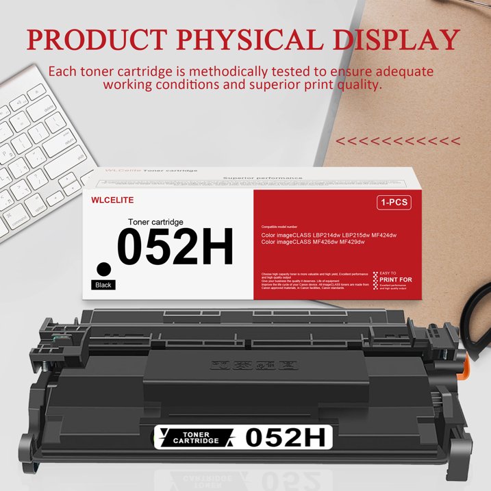 052H Toner Cartridge Compatible for Canon 052H CRG-052 for Color imageCLASS MF426dw MF429dw MF424dw Printer (1-Pack，Black )