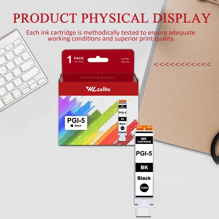 PGI 5 Ink Cartridge Replacement for Canon PGI 5 Black Ink Cartridges for MP970 MP960 Printer