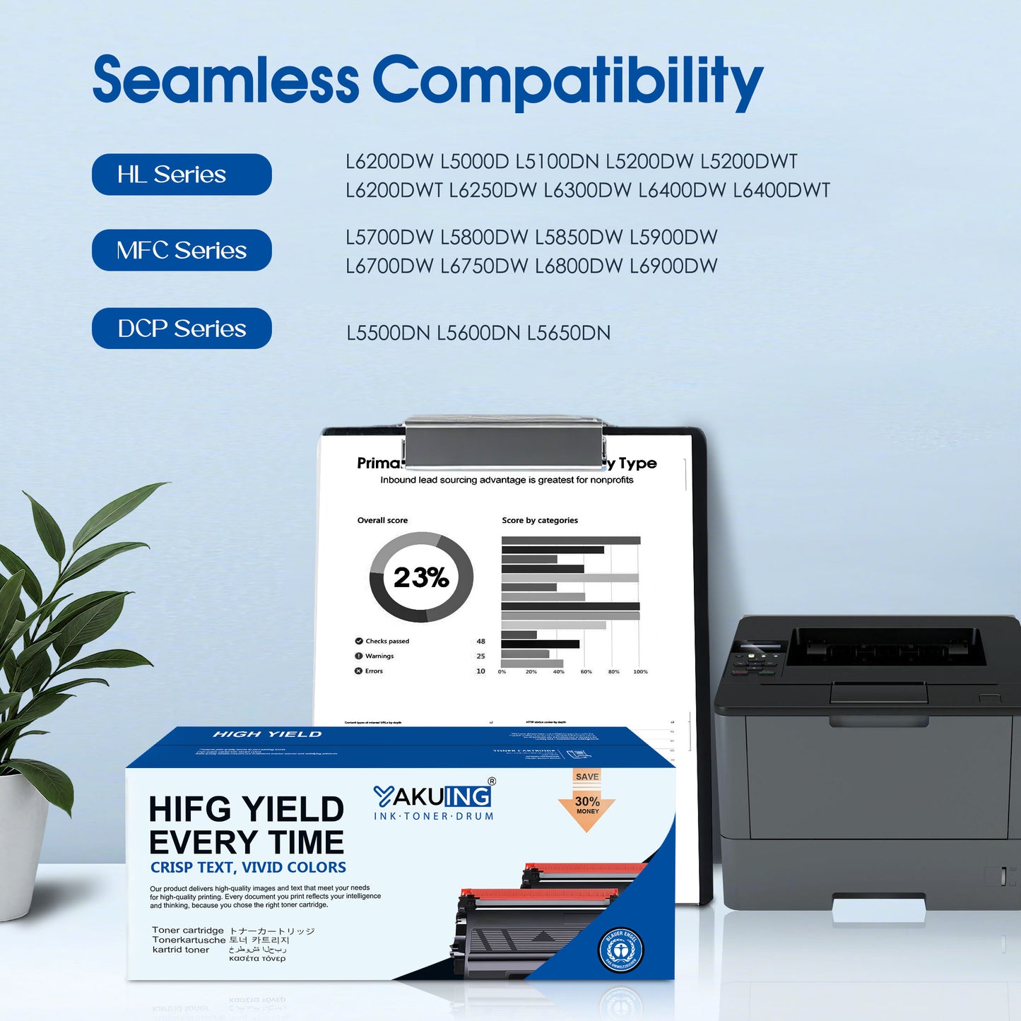 TN 850 TN850 Toner Cartridge Compatible for Brother TN850 High Yield Black Works with DCP-L5600DN L5650DN HL-L5200DWT MFC-L6800DW ( 4 Black, 8000 Pages Per Cartridge )
