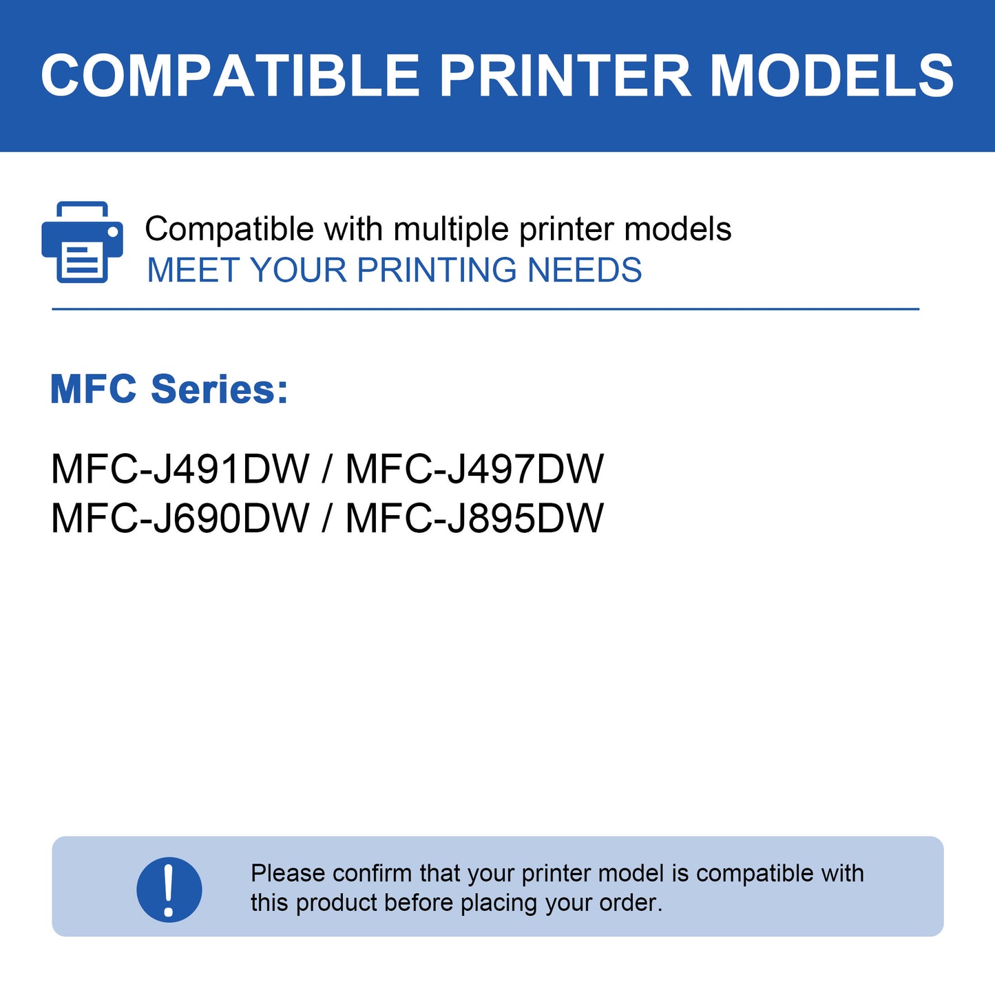 LC3013XL Ink Cartridges Compatible for Brother LC3013XL Ink Cartridge for MFC-J491DW MFC-J497DW Printer (Black, Cyan, Magenta, Yellow)