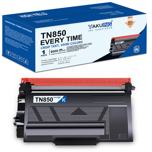 TN850 TN 850 Toner Cartridge Compatible for Brother TN850 High Yield Black Works with DCP-L5500DN HL-L6200DW MFC-L5800DW [ 1-Pack, 8000 Pages Per Cartridge ]