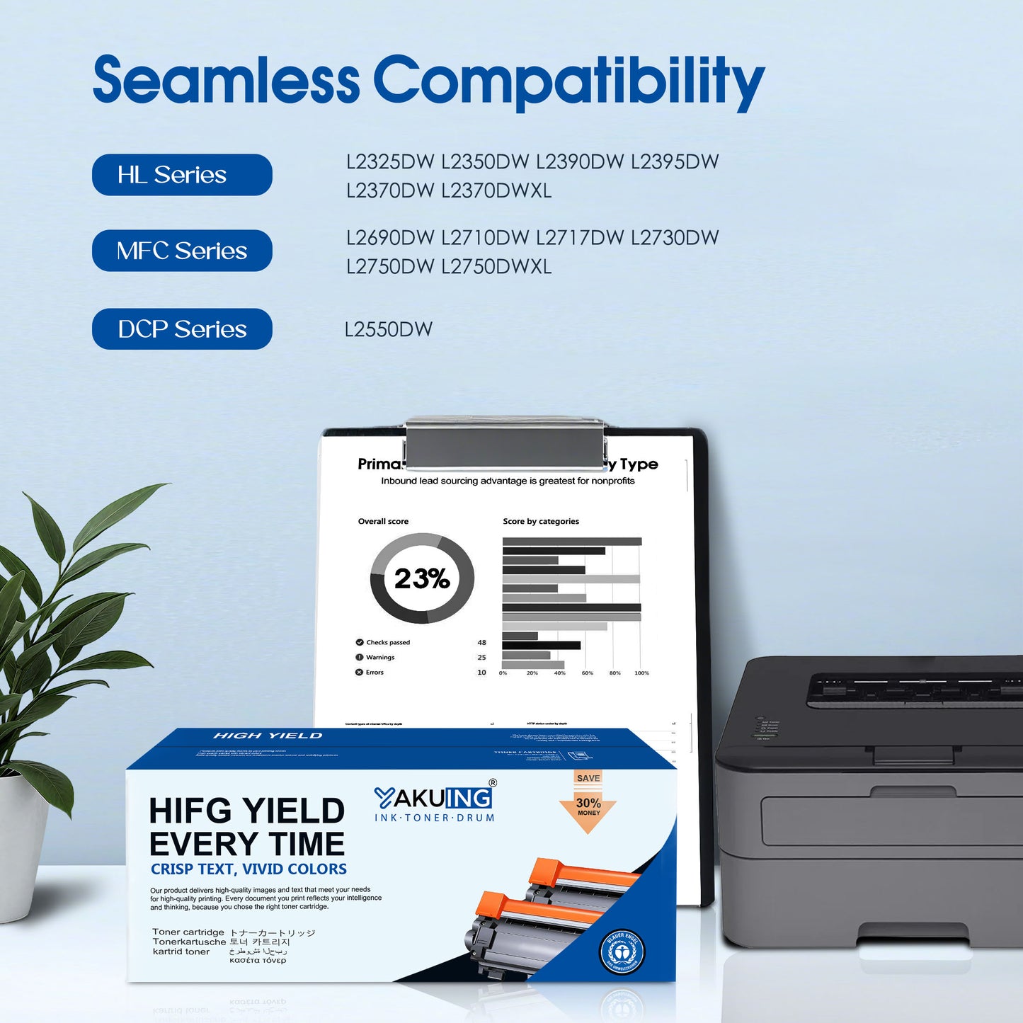 TN 730 TN-730 Toner Cartridge Compatible for Brother TN730 High Yield Black Works with HL-L2390DW DCP-L2550DW MFC-L2730DW ( 3 Black )