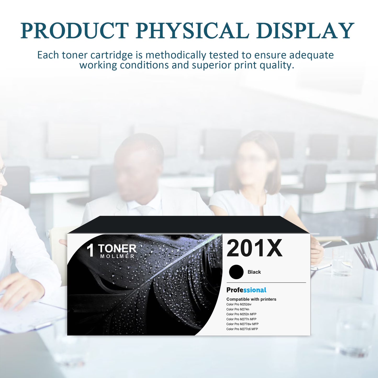 201X CF400X Toner Cartridge Compatible for 201X Black Toner Cartridge Pro M252dw M277n Printers