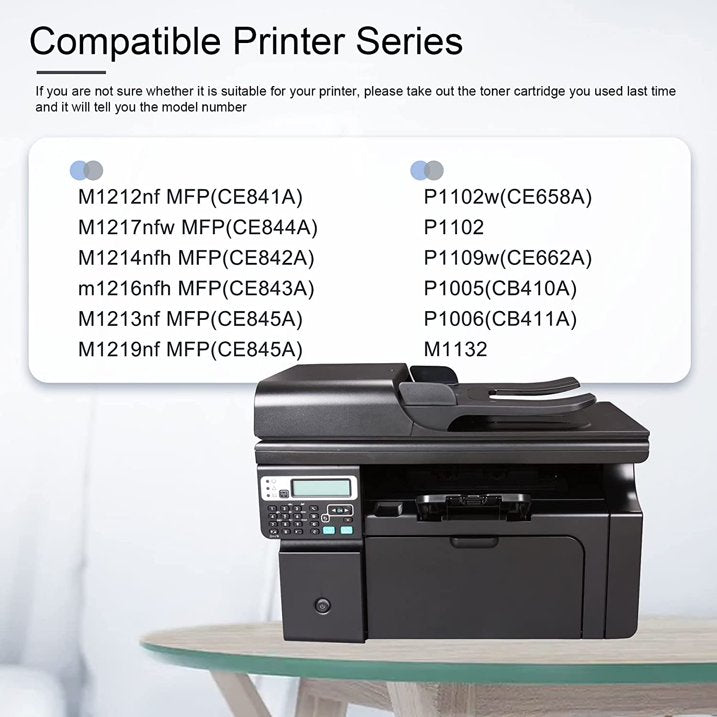 85A CE285A 1 Pack Black Toner Cartridge compatible for 85A Pro P1102w P1006 M1212nf M1219nf Printer High Yield Cartridge, 2,100 Pages.