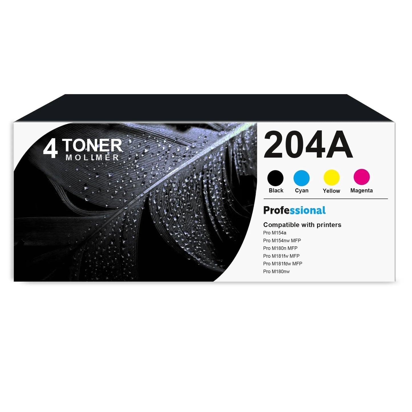 204A | CF510A CF511A CF512A CF513A Toner Cartridge 4 Pakc Compatible for Pro M154a M154nw MFP M180n M180nw Printers