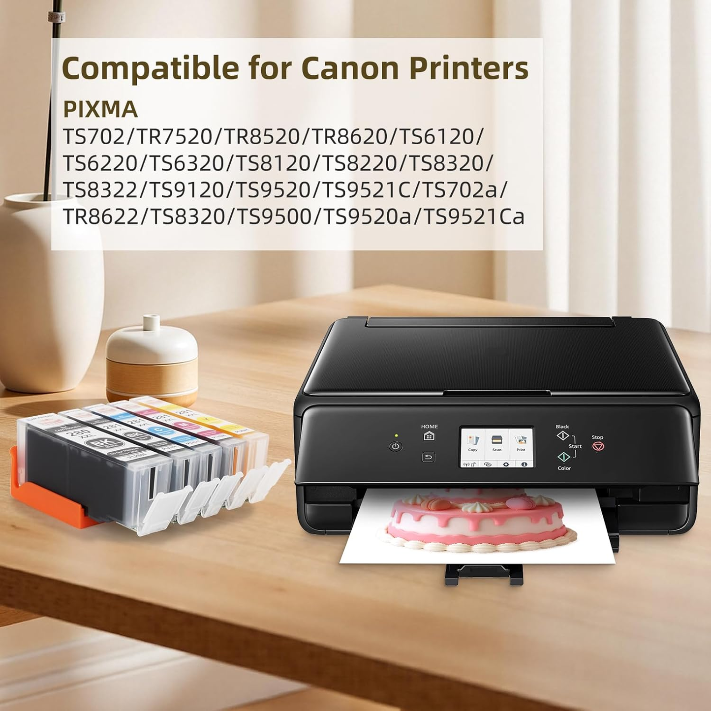 280XL 281XL PGI-280XXL CLI-281XXL Ink Cartridges Compatible with Canon PIXMA Printers TS702 TS702a TR8620 TR8620a TR7520 TS6320 TS9520a