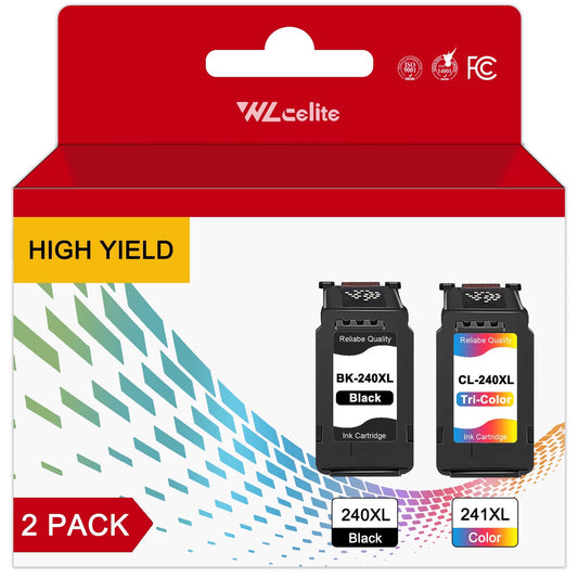 240XL 241XL ALUMUINK Compatible for Canon 240XL 241XL Ink Cartridge Combo 2 Pack for PIXMA MG3620 MG3600 Printer