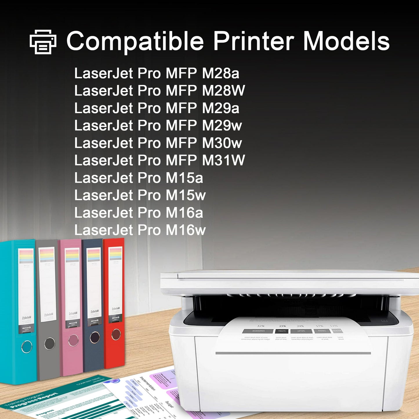 48A Black Toner Cartridges 2 Pack Compatible for HP 48A CF248A for Pro M29w M29a M30w M15w M15a M16w M16a M28w Printer