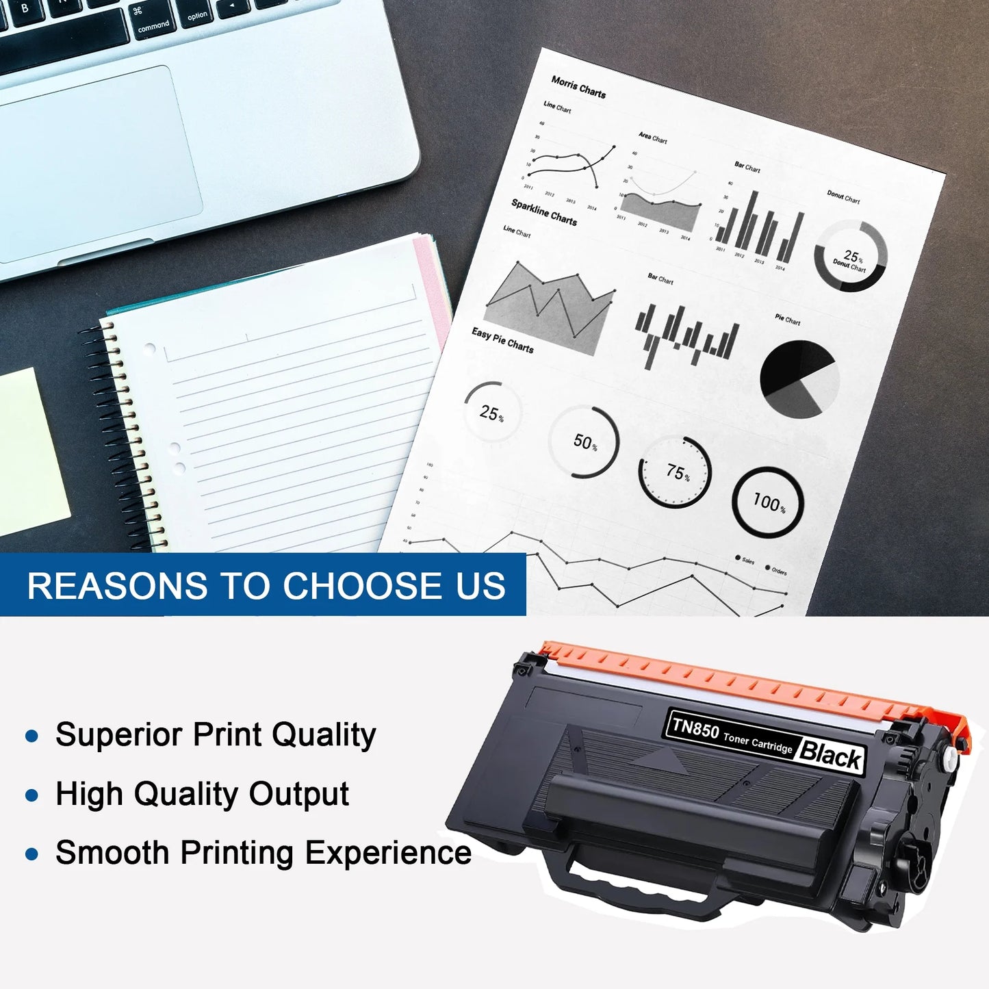 TN850 Compatible Toner Cartridge Replacement for Brother TN850 for HL-L6300DW HL-L6400DW HL-L6400DWT MFC-L6750DW MFC-L6800DW MFC-L6900DW Printer (1-Pack, Black)
