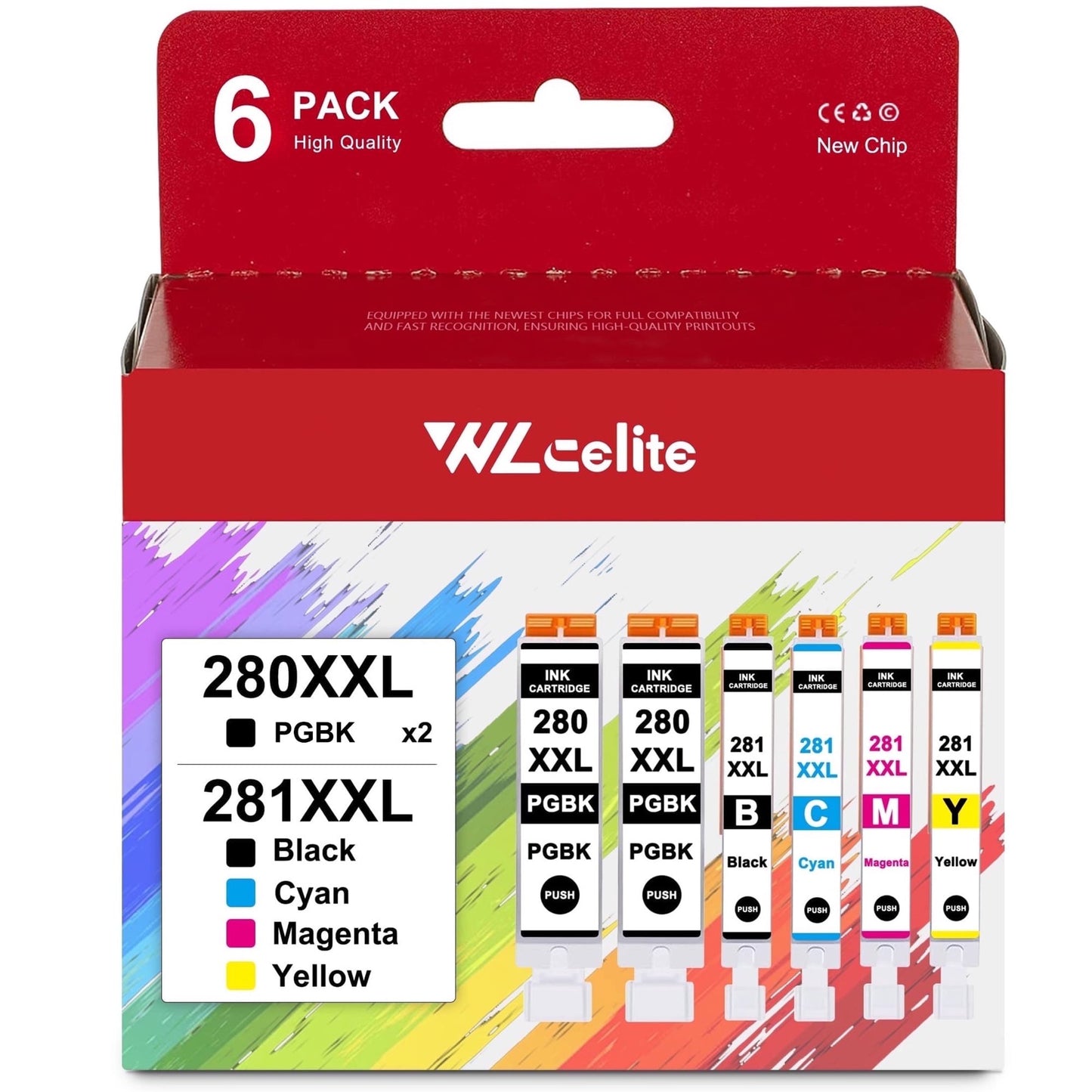 280XXL 281XXL Ink Cartridge Compatible for Canon 280 281 Ink Cartridges Combo Pack Compatible TS6220 TS6320 Printer