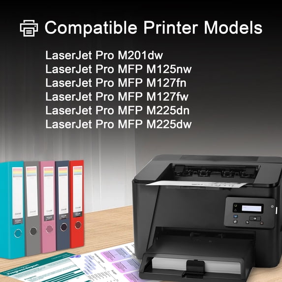 83A Black 4-Pack Toner Cartridge High Yield Compatible for HP83A CF283A Toner Cartridges for LaserJet Pro M201dw MFP M125nw M127fn M127fw M225dn M225dw Series Printer