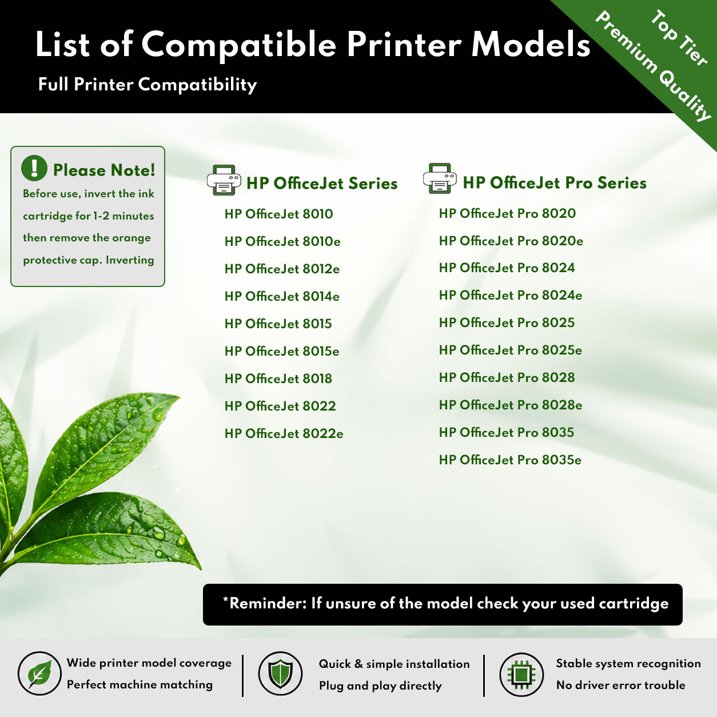 910 XL 910XL Ink Cartridges Compatible for HP910XL 910 Ink Cartridges Combo Pack for OfficeJet 8020 8010 Pro 8020e 8025e 8035e Printers(5 Pack)