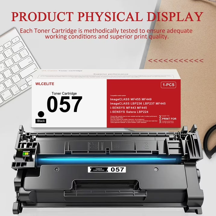 CRG 057 Toner Cartridge Compatible for Canon 057 Black Toner Cartridges Printer