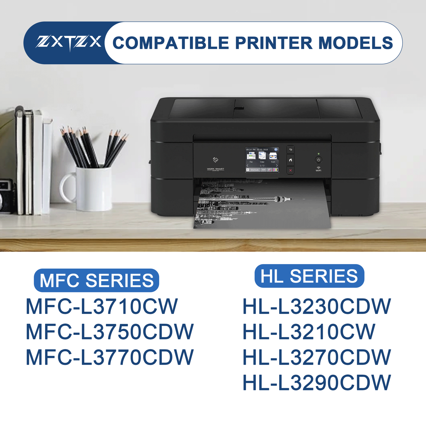 TN223 Toner Compatible for Brother TN223 Toner Cartridges Black Cyan Magenta Yellow Printer 4-Pack
