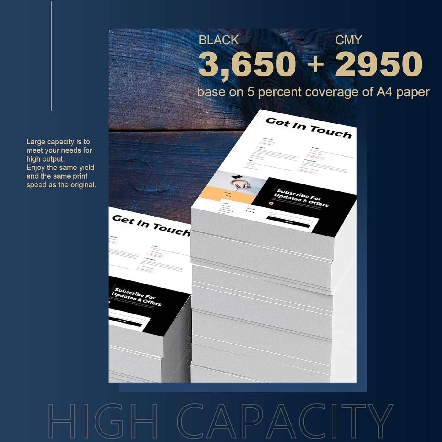 206X Toner Cartridges 4 Pack High Yield (with Chip) Toner Cartridge: Compatible for 206X 206A W2110X with Color Pro MFP M283fdw M283cdw M255dw M282nw Printer 206X Set Toner
