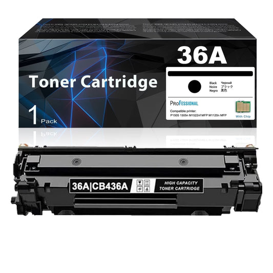 36A CB436A Toner Cartridge Black Compatible for 36A CB436A Toner for M1522n P1505n Printers