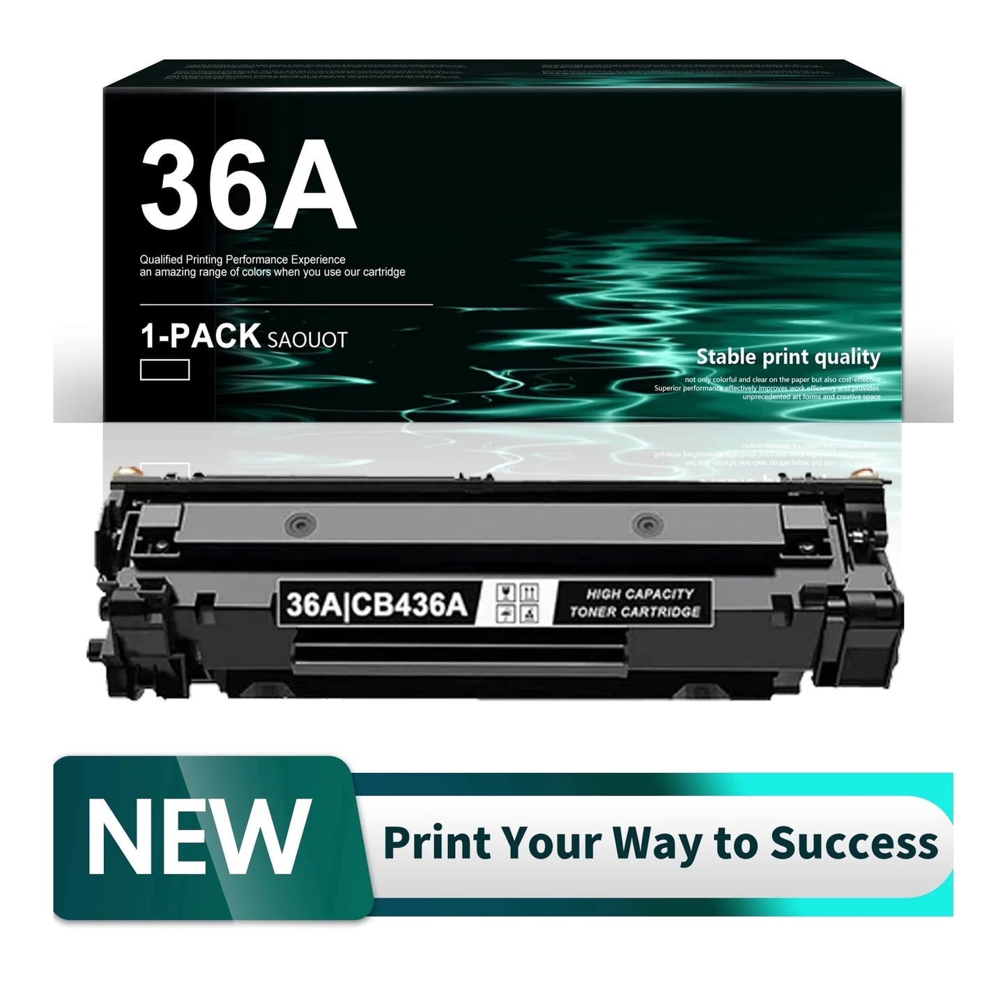 36A CB436A Toner Cartridge Black Compatible for CB436A Toner M1522n MFP P1505 P1505n Printer