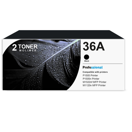 36A CB436A Toner Cartridge Compatible for HP 36A CB436A Toner Cartridge P1505 M1120 Printer (2 Pack)