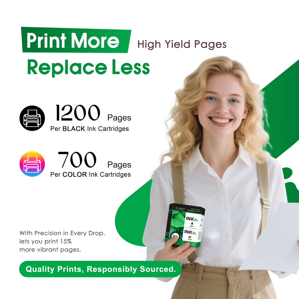 920XL Ink Cartridges Compatible for 920 XL Ink Cartridge Work with OfficeJet 6000 6500 6500a 7000 7500a Printers (4 Pack)