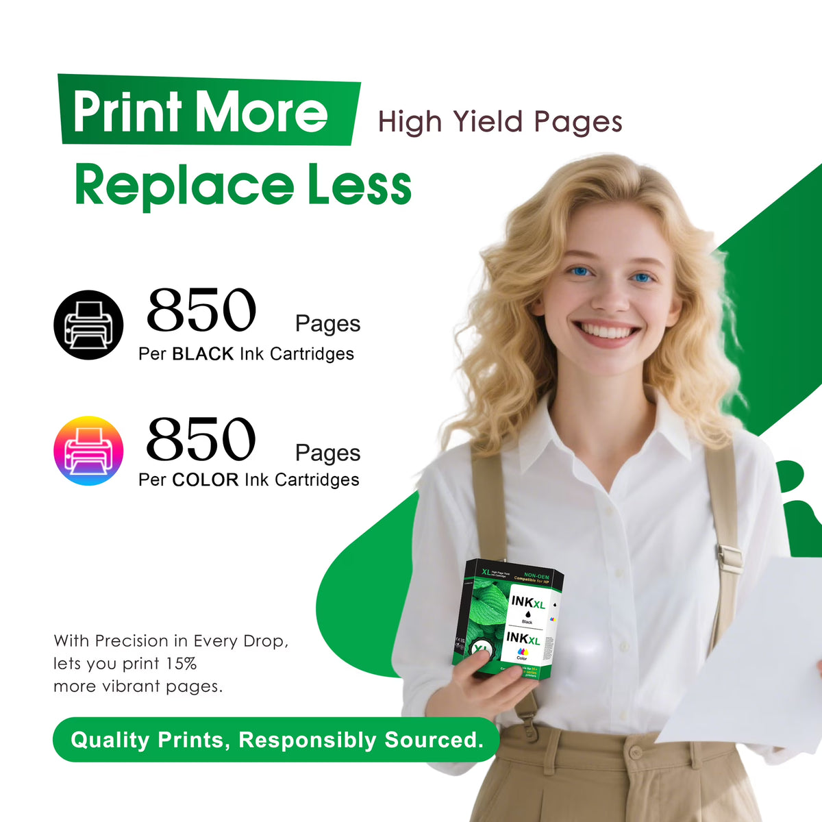 902XL Ink Cartridges 902 XL Compatible for HP 902 Ink Cartridges Combo Pack for Officejet Pro 6968 6978 Printers (4 Pack 902 XL Ink)