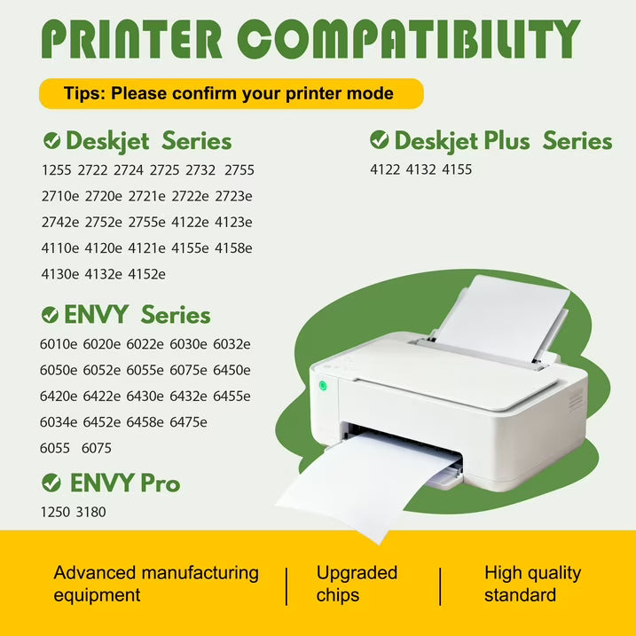 67XL 67 Ink Cartridge bundle Compatible for HP67XL Ink Cartridges for DeskJet 2742e 2752e 2755e Envy 6000 6055 6055e Printer (Black ,Tri-Color)