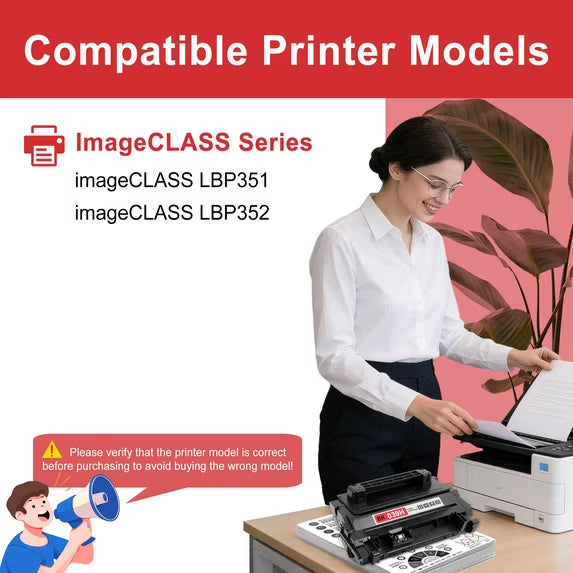 039H Black Toner Cartridge 2 Pack Compatible for Canon 039H CRG 039H Toner imageCLASS LBP351 LBP352 Printer Toners