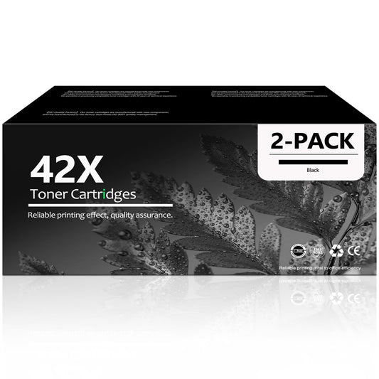42X Black Toner Cartridge Compatible for 42X Toner Cartridge for LaserJet 4350n 4350tn Printers (2 Pack)